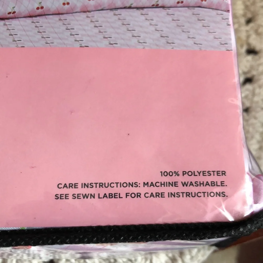 Juicy Couture Pink Bedding Set with CHERRY Design